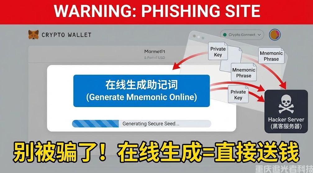 別被“助記詞在線生成器”騙了！揭秘 2026 年新型錢包資產釣魚陷阱