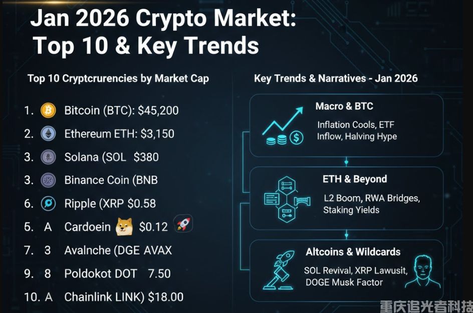 2026年1月加密貨幣10大排行榜深度解析：牛市序曲，還是泡沫前奏？(1)